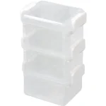 Miny Kosmetiikkalaukut Ja -peilit^3-osainen Säilytysrasia+ Kansi 9x6,5x14cm Kirkas