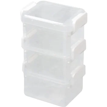 Miny Kosmetiikkalaukut Ja -peilit^3-osainen Säilytysrasia+ Kansi 9x6,5x14cm Kirkas