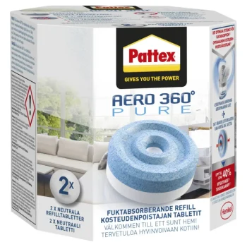 Pattex Liimat, Massat Ja Tasoitteet-Aero 360 Kosteudenpoistaja Täyttöpakkaus 2x450g