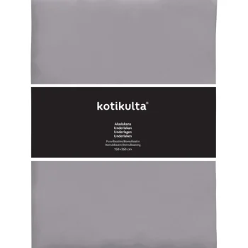 Kotikulta Vuodevaatteet-Aluslakana 150 X 260 Cm Puuvillasatiini Harmaa