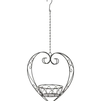 4living Sisäkukkaruukut-Amppeli Sydän Musta