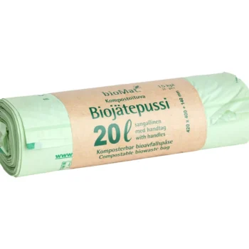 Biomat Roskapussit Ja -kassit^Biojätepussi 15 Kpl 20 L Sangoilla