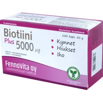 Fennovita Terveysravinteet Ja -valmisteet^Biotiini Plus 100 Kpl