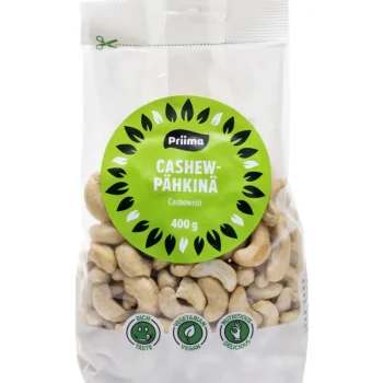 Priima Pähkinät Ja Kuivatut Hedelmät^Cashewpähkinä 400 G