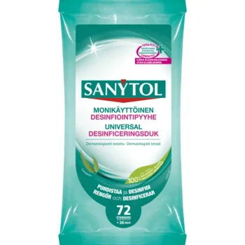 Sanytol Kodin Puhdistusaineet Ja Ilmanraikastimet^Desinfioimispyyhe 72 Kpl