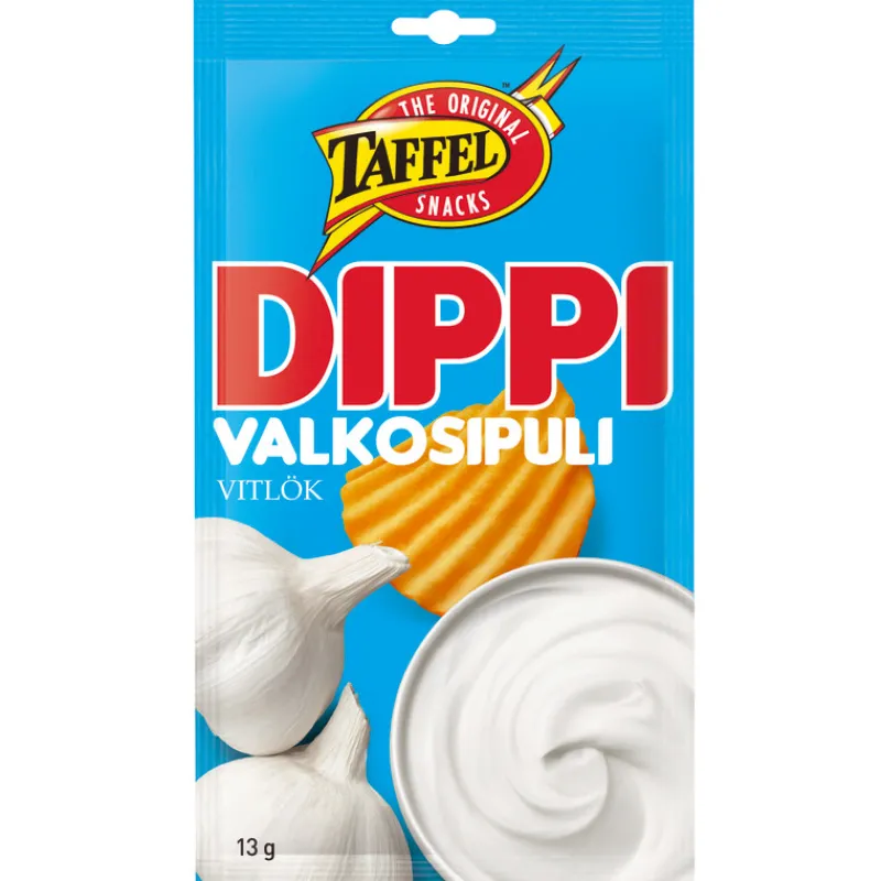 dippimauste-13-g-valkosipuli-MVrmfFQw-0.webp Taffel Dippikastikkeet^Dippimauste 13 G Valkosipuli
