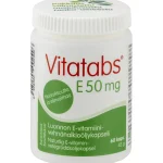 Vitatabs Terveysravinteet Ja -valmisteet^E-vitamiini-vehnänalkioöljykapseli 60 Kpl E 50 Mg