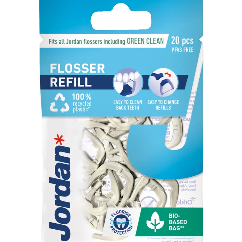 easy-clean-flosser-tyttpakkaus-yHOpJwtC-0.webp Jordan Suunhoitotuotteet Ja Tarvikkeet^Easy Clean Flosser Täyttöpakkaus 20 Kpl