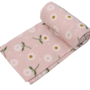 Kotikulta Sisustustyynyt Ja Huovat-Fleecehuopa 120 X 150 Cm Daisy Pinkki