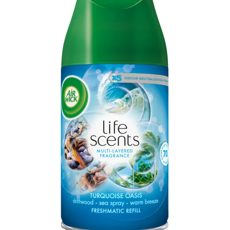 freshmatic-life-scents-tyttpak-BCYdBnKG-0.webp Airwick Kodin Puhdistusaineet Ja Ilmanraikastimet^Freshmatic Life Scents Täyttöpakkaus 250 Ml Turquoise Oasis