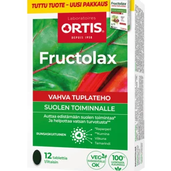 Terveysravinteet Ja -valmisteet^Fructolax Vahva Tuplateho 12 Kpl Hedelmä-kuitutabletti