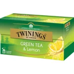 Twinings Teet Ja Kaakaot^Green Tea & Lemon, Teepussi 25 Kpl