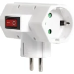 Axxel Jatkojohdot-Haaroitin 3-os Maadoitettu, On/off-kytkin