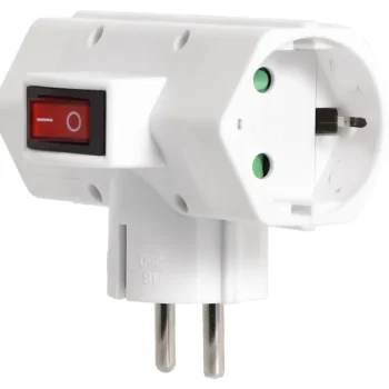 Axxel Jatkojohdot-Haaroitin 3-os Maadoitettu, On/off-kytkin