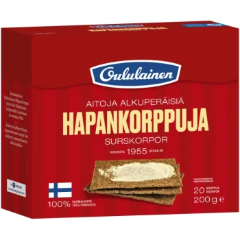 Oululainen Näkkileivät Ja Hapankorput^Hapankorppu 200 G