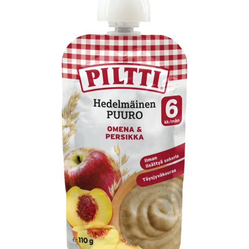 hedelminen-puuro-piltti-110-g-YqQRVyEc-0.webp Piltti Lasten Puurot^Hedelmäinen Puuro 110 G Omena-persikka 6 Kk