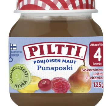 Piltti Lastenruoka-ateriat Ja Välipalat^Hedelmäsose 125 G Pohjoisen Maut Punaposki 4 Kk