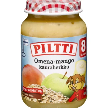 Piltti Lastenruoka-ateriat Ja Välipalat^Hedelmäsose 190 G Omena-mango-kauraherkku 8 Kk
