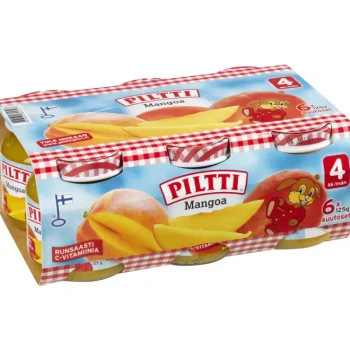 Piltti Lastenruoka-ateriat Ja Välipalat^Hedelmäsose 6 X 125 G Mangoa 4 Kk