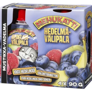 Mehukatti Mehut, Mehutiivisteet Ja Glögit^Hedelmävälipala 4 X 90 G Mustikka-vadelma