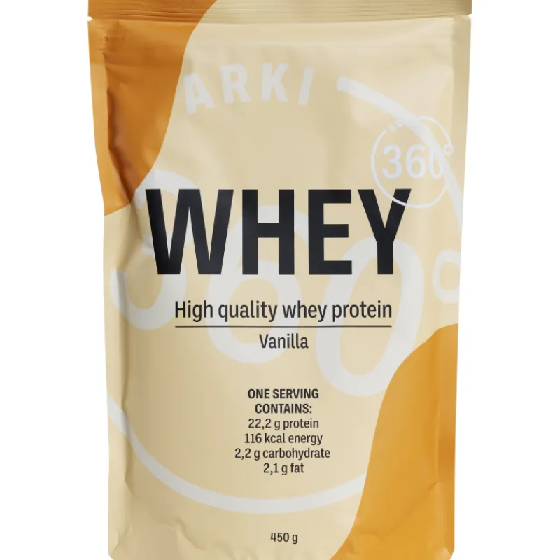 heraproteiinijauhe-arki-360u00-UyTapbcK-0.webp Arki 360u00b0 Urheiluravinteet Ja Valmisteet^Heraproteiinijauhe 450 G Whey Vanilja