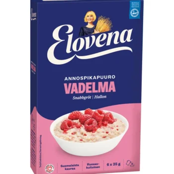 Elovena Hiutaleet Ja Ryynit^Hetki Annospikapuuro 6 Kpl 210 G Vadelma
