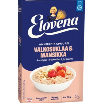 Elovena Hiutaleet Ja Ryynit^Hetki Annospikapuuro 6 Kpl 210 G Valkosuklaa-mansikka