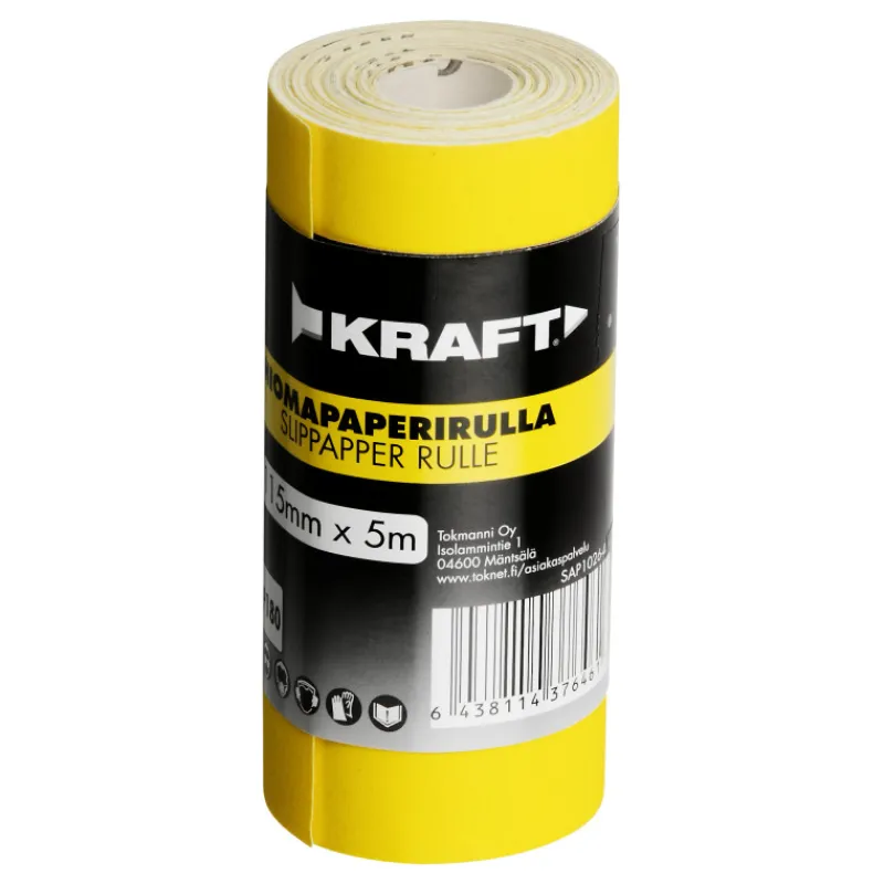 hiomapaperirulla-115-mm-5-m-p-LRGLuwrx-0.webp Kraft Sähkötyökalujen Tarvikkeet-Hiomapaperirulla 115 Mm / 5 M, P180
