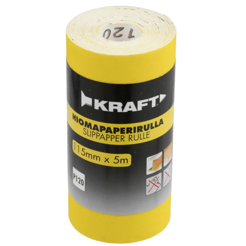 hiomapaperirulla-115-mm-5-m-p-SLAqRlMw-0.webp Kraft Sähkötyökalujen Tarvikkeet-Hiomapaperirulla 115 Mm / 5 M, P120