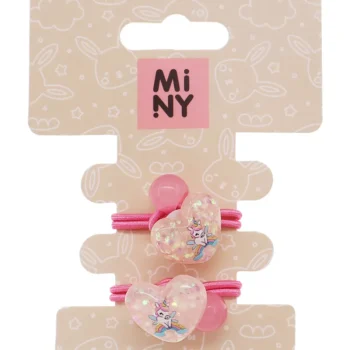 Miny Hiuskoristeet Ja Hiustenhoitovälineet^Hiuslenkit 2 Kpl Sydän, Vaaleanpunainen