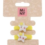 Miny Hiuskoristeet Ja Hiustenhoitovälineet^Hiuslenkki 2 Kpl Tähti, Keltainen