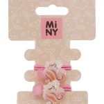 Miny Hiuskoristeet Ja Hiustenhoitovälineet^Hiuslenkki 2 Kpl Yksisarvinen, Vaaleanpunainen