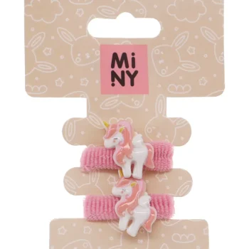 Miny Hiuskoristeet Ja Hiustenhoitovälineet^Hiuslenkki 2 Kpl Yksisarvinen, Vaaleanpunainen