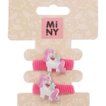 Miny Hiuskoristeet Ja Hiustenhoitovälineet^Hiuslenkki 2 Kpl Yksisarvinen, Pinkki