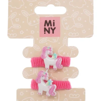 Miny Hiuskoristeet Ja Hiustenhoitovälineet^Hiuslenkki 2 Kpl Yksisarvinen, Pinkki