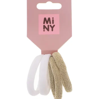 Miny Hiuskoristeet Ja Hiustenhoitovälineet^Hiuslenkki 4 Kpl Kulta/valkoinen