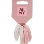 Miny Hiuskoristeet Ja Hiustenhoitovälineet^Hiuslenkki 4 Kpl Vaaleanpunainen, Harmaa