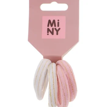 Miny Hiuskoristeet Ja Hiustenhoitovälineet^Hiuslenkki 4 Kpl Vaaleanpunainen, Harmaa