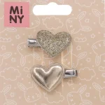 Miny Hiuskoristeet Ja Hiustenhoitovälineet^Hiuspinni 2 Kpl Sydän, Kulta