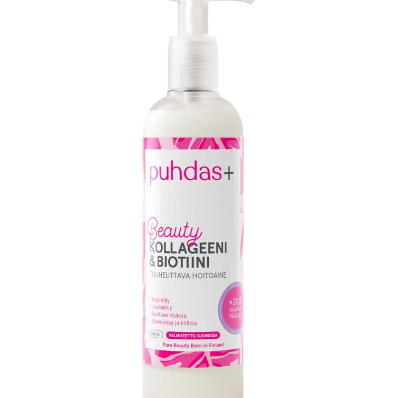 hoitoaine-puhdas-240-ml-beauty-XiSmYFOi-0.webp Puhdas+ Luonnonkosmetiikka-Hoitoaine 240 Ml Beauty Kollageeni & Biotiini