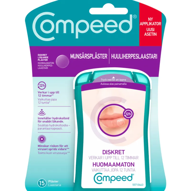 huuliherpeslaastari-compeed-15-htZpdOVb-0.webp Compeed Hyvinvointi- Ja Terveydenhoitotarvikkeet^Huuliherpeslaastari 15 Kpl