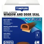 Timpuri Teipit-Ikkuna- Ja Ovitiiviste D-profiili, 6 M Ruskea