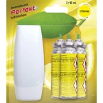 Perfekt+ Kodin Puhdistusaineet Ja Ilmanraikastimet^Ilmanraikastin Pidike Ja 3 X 15 Ml Täyttöpatruuna Sitruuna