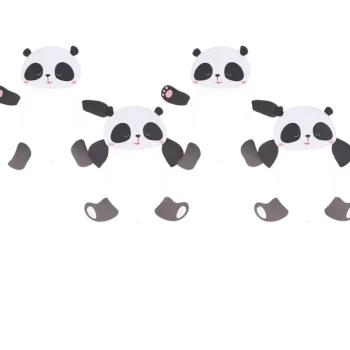 Ilmapallot-Ilmapallo 4 Kpl Panda