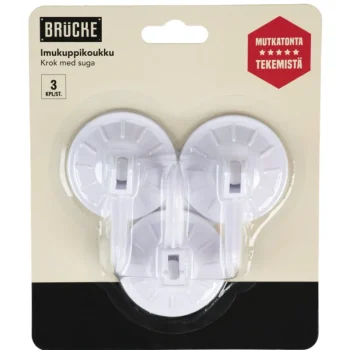 Brücke Ripustus-Imukuppikoukku Iso, 3 Kpl, Muovia