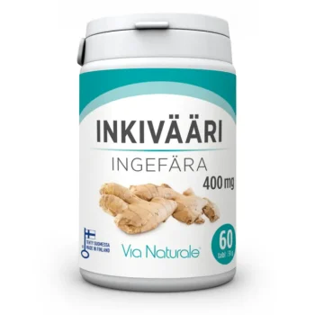Via Naturale Terveysravinteet Ja -valmisteet^Inkivääri 400 Mg 60 Kpl