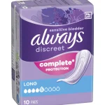 Always Intiimihygieniasuojat^Inkontinenssisuoja 10 Kpl Long