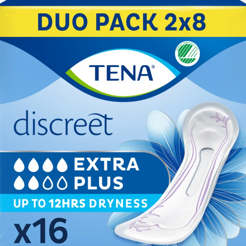inkontinenssisuoja-tena-16-kpl-dqUNsWHX-0.webp Tena Intiimihygieniasuojat^Inkontinenssisuoja 16 Kpl Discreet Extra Plus