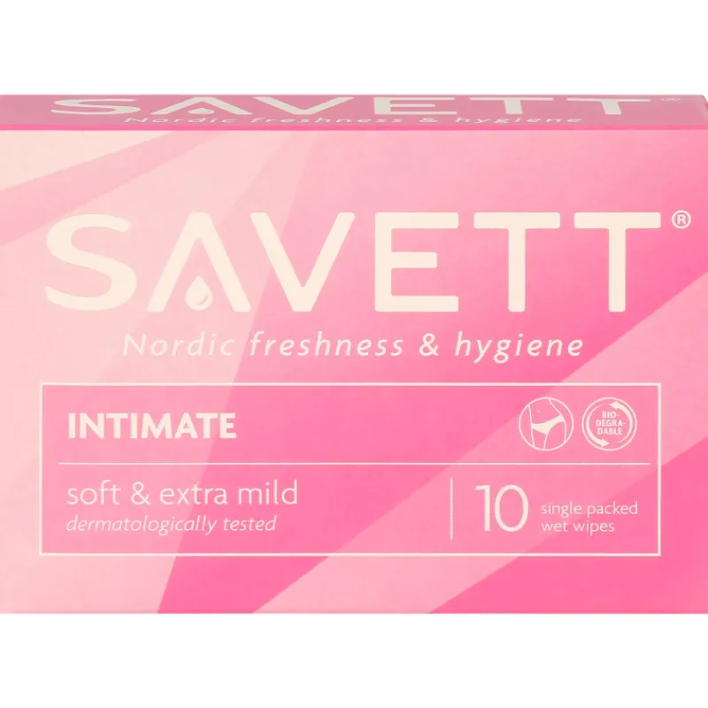 intiimikosteuspyyhe-savett-10-lYGUzFEY-0.webp Savett Hyvinvointi- Ja Terveydenhoitotarvikkeet^Intiimikosteuspyyhe 10 Kpl
