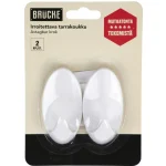 Brücke Ripustus-Irrotettava Tarrakoukku 2 Kpl, Muovia, Ovaali